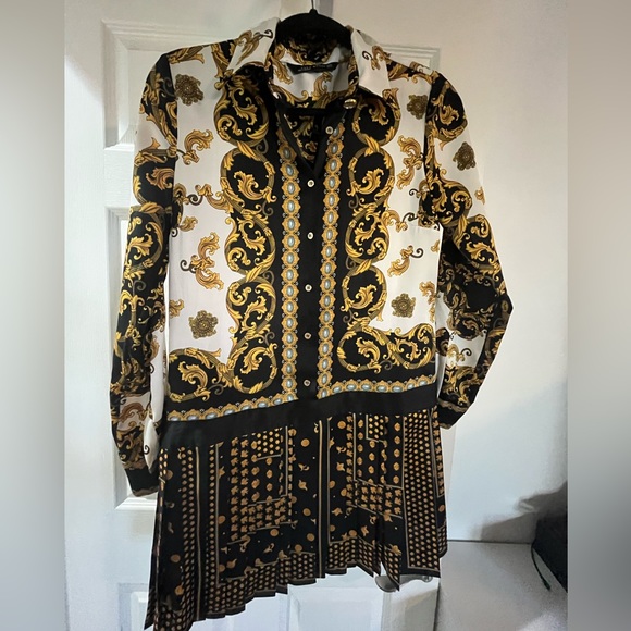 ZARA satin like Versailles inspo dress size Small - Picture 3 of 6